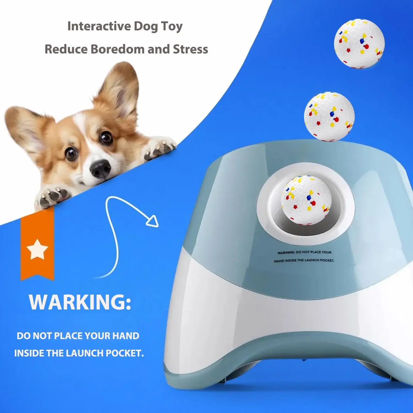 Dog Tennis Ball Launcher Dogs Chase Automatic Toys Automatic Fun Interactive Machine Fun Interactive Catapult Throw Rechargable